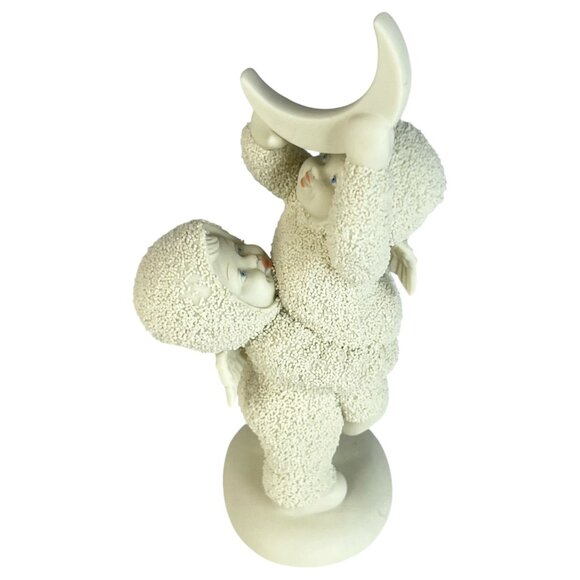 Dept 56 Snowbabies Figurine Reach For The Moon 6 IN Tall Porcelain Collectible - Picture 1 of 9